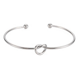 Pulsera Brazalete De Acero Inoxidable 316l Con Forma De Nudo