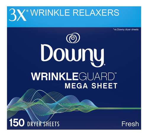 Downy Wrinkleguard - Hojas Para Secadora, Frescas, 150 Unida