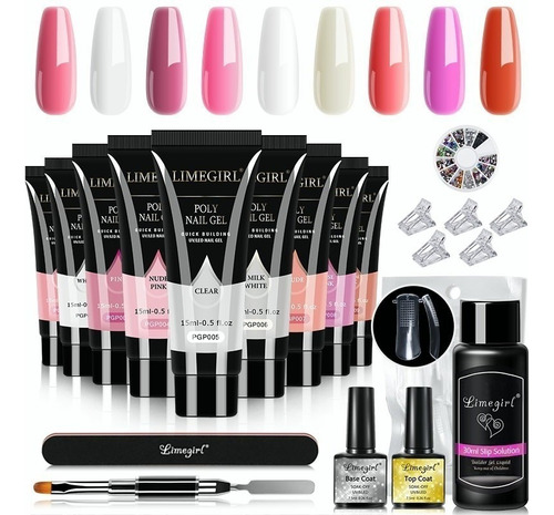 Kit De Poligel De Extensión De Uñas Adecuado Para Acrílico,