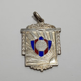 Antigua Medalla San Lorenzo Fútbol Plata Esmalte Mag 62597