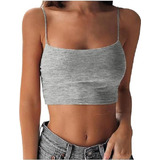 Top Crop Mujer Con Tiras Mujer Musculosa Cola De Ratón