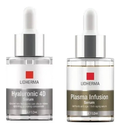 Kit Hyaluronic 4d + Plasma Infusion Serums Antiage  Lidherma