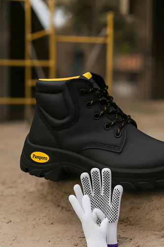 Botin Pampero Seguridad Trabajo P\u002F Acero 9001v Cuero Full | Envío gratis