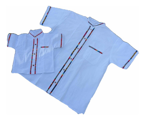 Dúo Guayabera Artesanal Papa E Hijo. Ch-xl Y 0 A 14