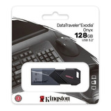 Kingston Memoria Flash Usb 128 Gb 3.2 Exodia Onix Negra