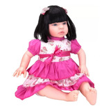 Boneca Bebê Reborn Loira Morena C/ Acessório Brinde Infantil