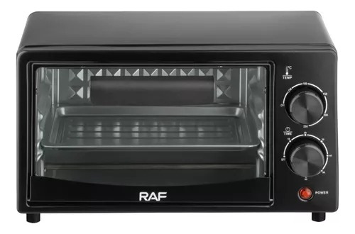 Horno Eléctrico De Mesa Negro Tostador 12l Raf 800w