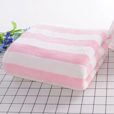 Toalla De Baño Grande Supersuave Y Absorbente A Rayas Para F | Envío gratis