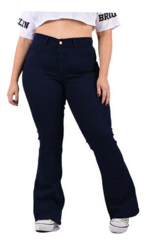 Pantalón Jean Oxford Azul/negro Talle Grande Especial  50a62
