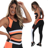 Conjunto Calça E Top De Academia Ginastica C79