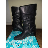 Botas De Cuero Lady Stork, Impecables!