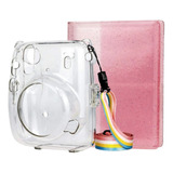 Kit Bolsa Transparente E Álbum 64 Fotos Para Instax Mini 11