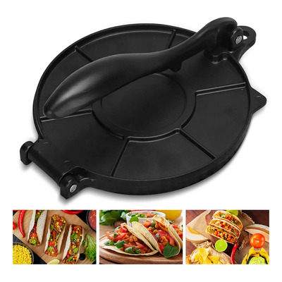 Prensas Para Hamburguesas Prensa De Tortillas Manual Antiadherente 19cm, Tortillera Resistente Con Mango Hacer Maíz... Negro