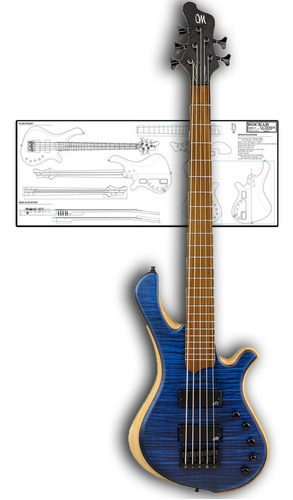 Plano Para Luthier Mayones Be Bass 5  (a Escala Real)