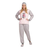 Pijama Feminino Inverno Moletinho Moleto Flanelado