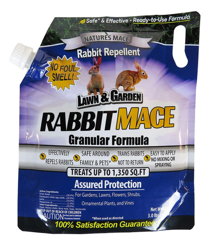 Nature's Mace Repelente De Conejo De 3 Libras Granular/trata