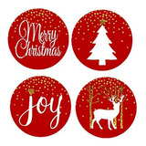 48 Etiquetas Adhesivas Decorativas De Navidad Con Diseño De 