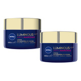 Pack X2 Antimanchas Crema De Noche Reparadora Nivea Luminous