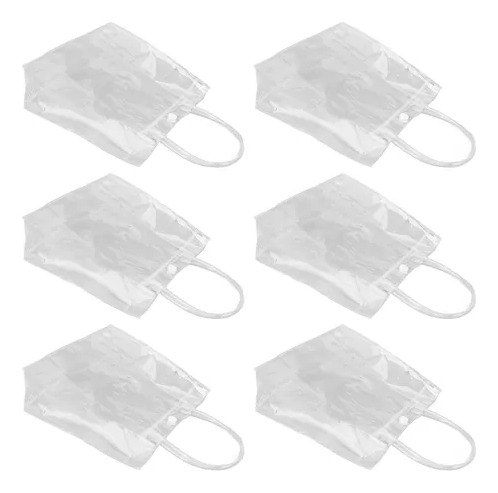 Bolsas De Regalo De Pvc Transparente Con Asas, 10 Piezas G