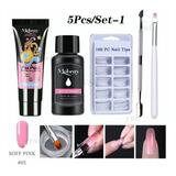 Kit De 5 Unidades De Gel De Extensión De Uñas Uv De Cristal