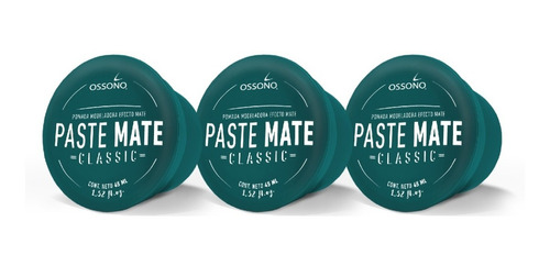 Cera Paste Mate De Efecto Mate Ossono 45ml Kit X3 Combo Pelu