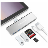 Concentrador Usb C 6 En 1 Solo Para Surface Pro 7, Con ...