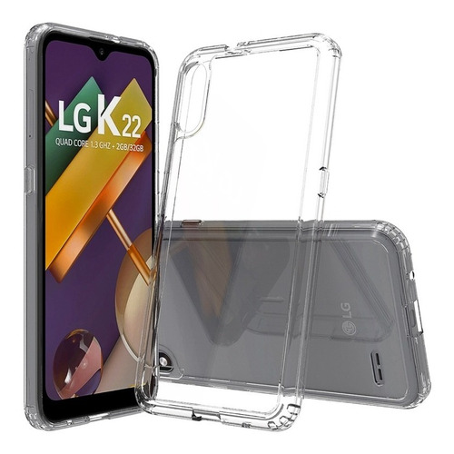 Funda Uso Rudo Acrilico Transparente Para LG K22 / K22+ Plus