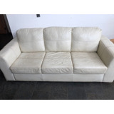 Sillon De Cuero 3c Blanco