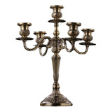 Candelabro De Metal Romántico Con 3 O 5 Brazos Candelabro