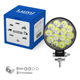 Kit 10 Refletor Luminário Farol 42w Led Redondo Cor Da Carcaça Preto Cor Da Luz Branco Frio 6500k 12v/24v