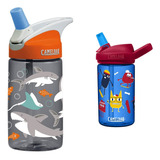Botella De Agua Infantil Para Niños Tiburones Y Monstruos