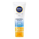 Nivea Sun Protector Solar Facial Control De Brillo Fps 50+