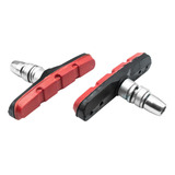 Zapata De Frenos V-brake Para Bicicleta 70mm Rojo Negro