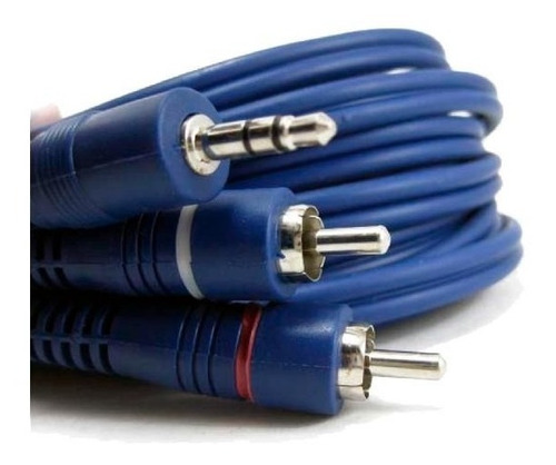 Cable Auxiliar De Audio Miniplug 3,5 A 2 Rca 4m Alta Calidad