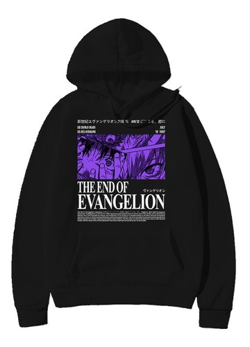 Blusa Moletom The End Of Evangelion Anime Série Capuz