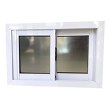 Ventana Aluminio 60x40 Vidrio Entero Con Vidrio Fantasía 4mm