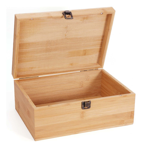 Woiworco Caja De Almacenamiento Grande De Madera De Bambú .