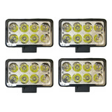 Faro Led Auxiliar 8 Leds 4  X4 24w  12/24v Auto Moto