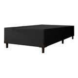 Cama Box Solteiro 0,88m Com 38cm De Altura Prince Preto