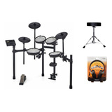 Bateria Eletrônica Td07 Dmk V-drums Roland +fone Rh-5 +banco