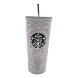 Vaso Tipo Starbuks De Acero Inoxidable Pedrería Brillante 