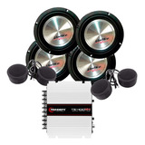 2 Kit 2 Vias Falante Unlike 6 180w Ts400.4 Taramps Tweeter 