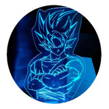 Lámpara Led 3d Goku Dragon Ball Rgb Regalo 7 Colores Táctil 