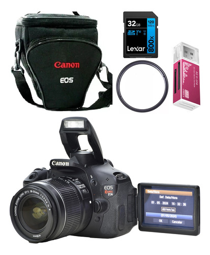 Canon T3i + Zoom 18-55mm + 32gb + Bolsa Só 27000 Cliques