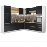 Madesa Gabinete Cocina Integral 546cm Lux Blanco/negro 01