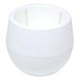 Vaso Baby Ball All Garden Alto Irrigável Cactos Suculentas Cor Branco