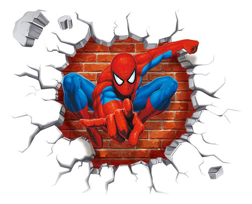 Spiderman Pegatinas De Pared Diy Extraíble Spiderman N...