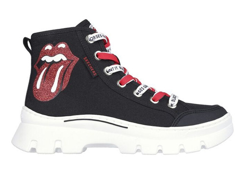 Tenis Skechers Rolling Stones Roadies 177967 Dama Negro Moda