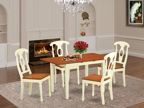 East West Furniture Noke5-whi-w - Juego De Muebles De Comed.