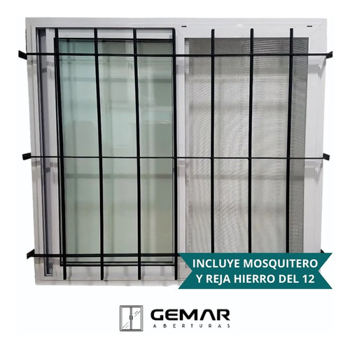 Ventana Aluminio C/ Reja Mosquitero 100x100 Envio A Terminal